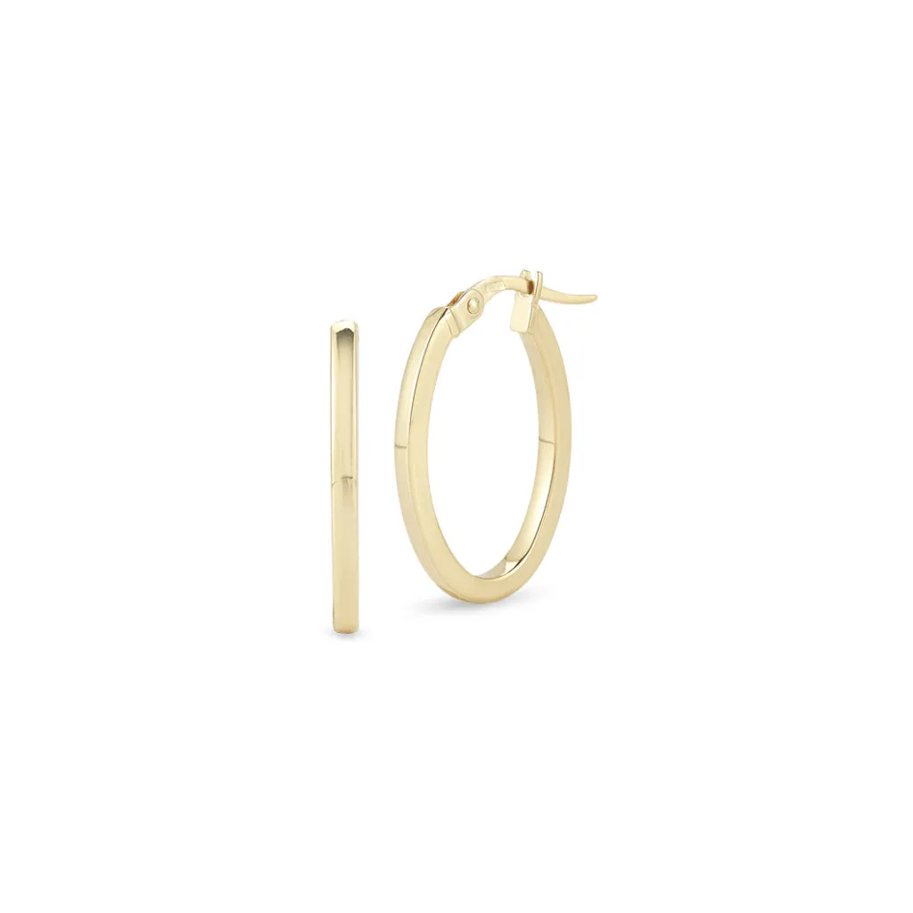 Roberto Coin Petite Oval Hoop Earrings 556028AYER00