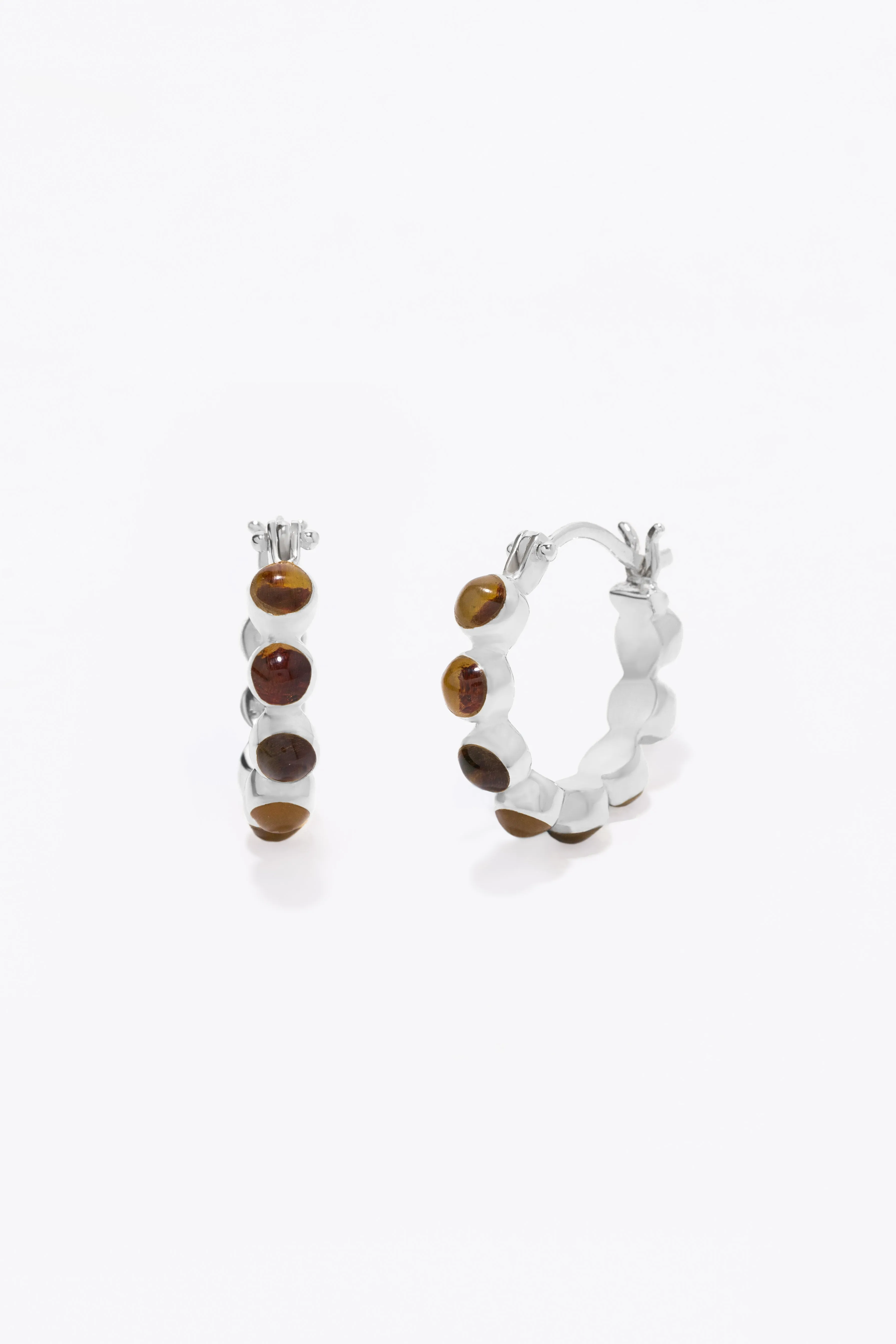 Round Of Blues Earrings - Amber