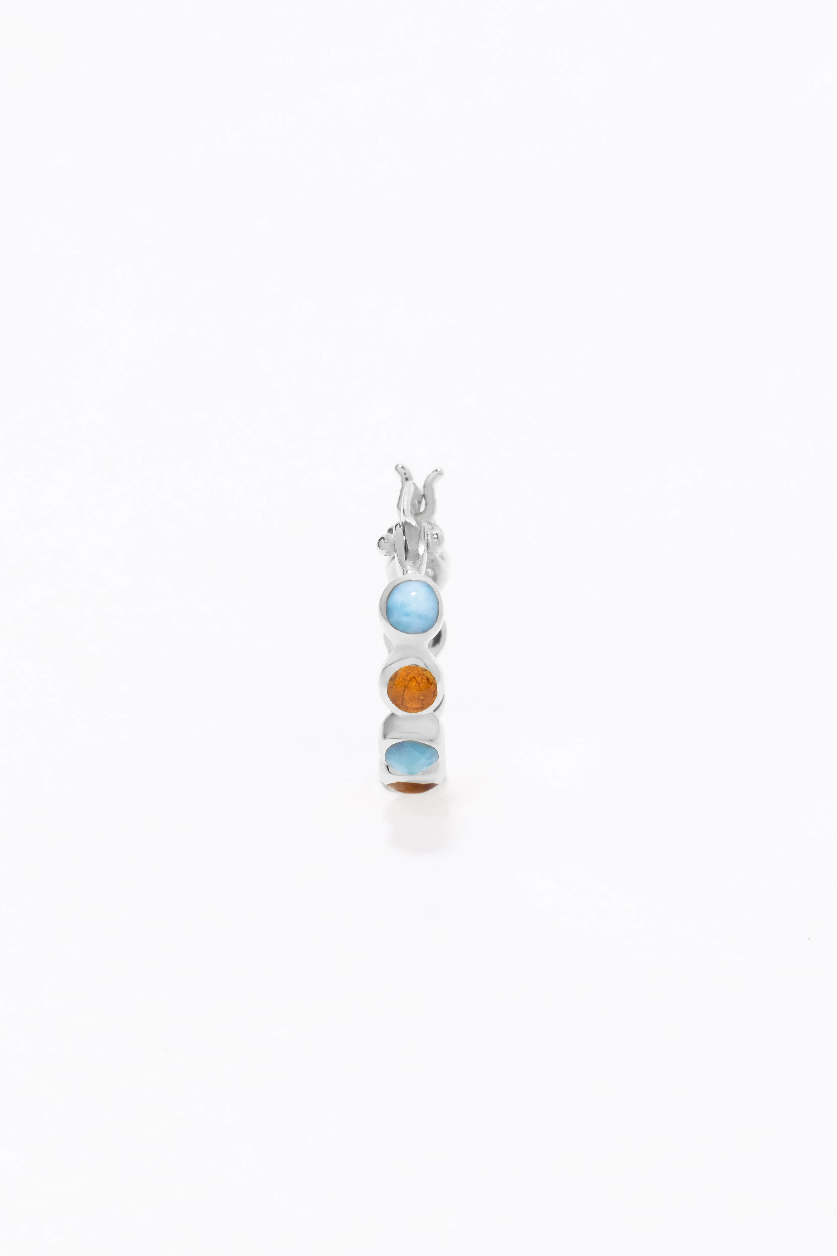 Round Of Blues Earrings - Amber/Larimar
