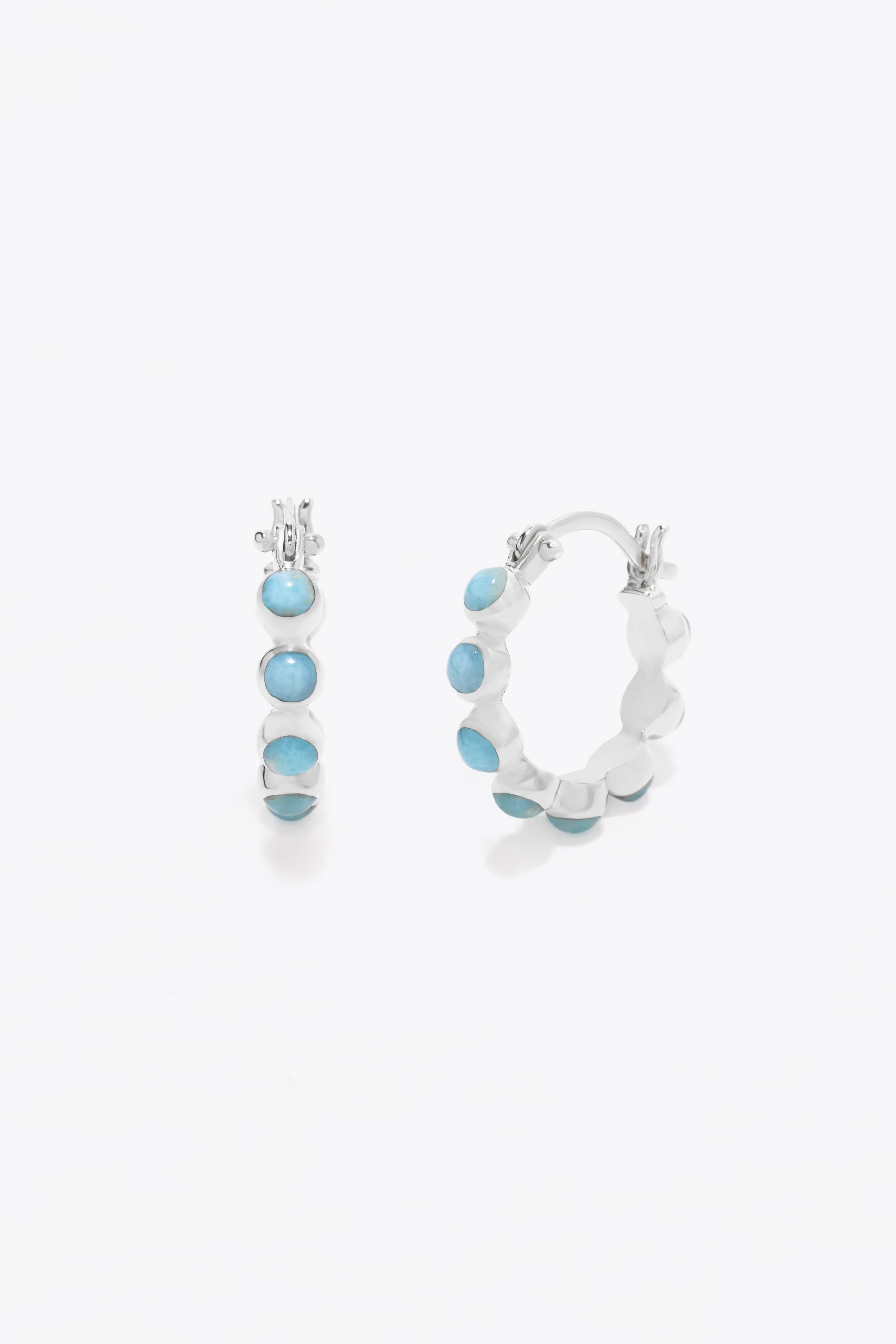 Round Of Blues Earrings - Larimar