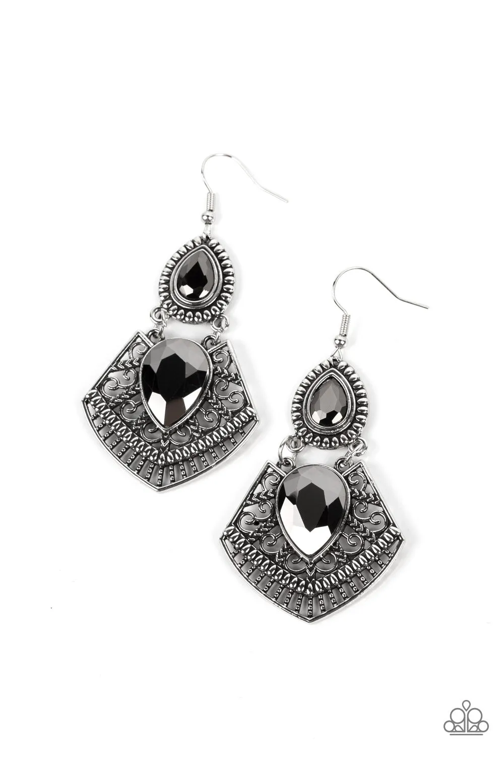 Royal Remix Silver Earrings Paparazzi