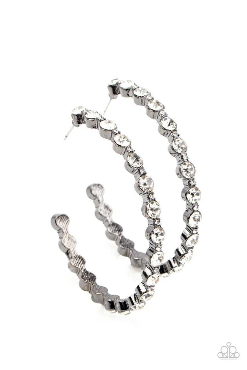 Royal Reveler Black Paparazzi Earrings