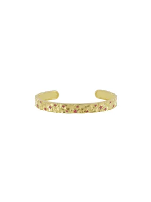 Sacred Pink Constellation Cuff In Gold