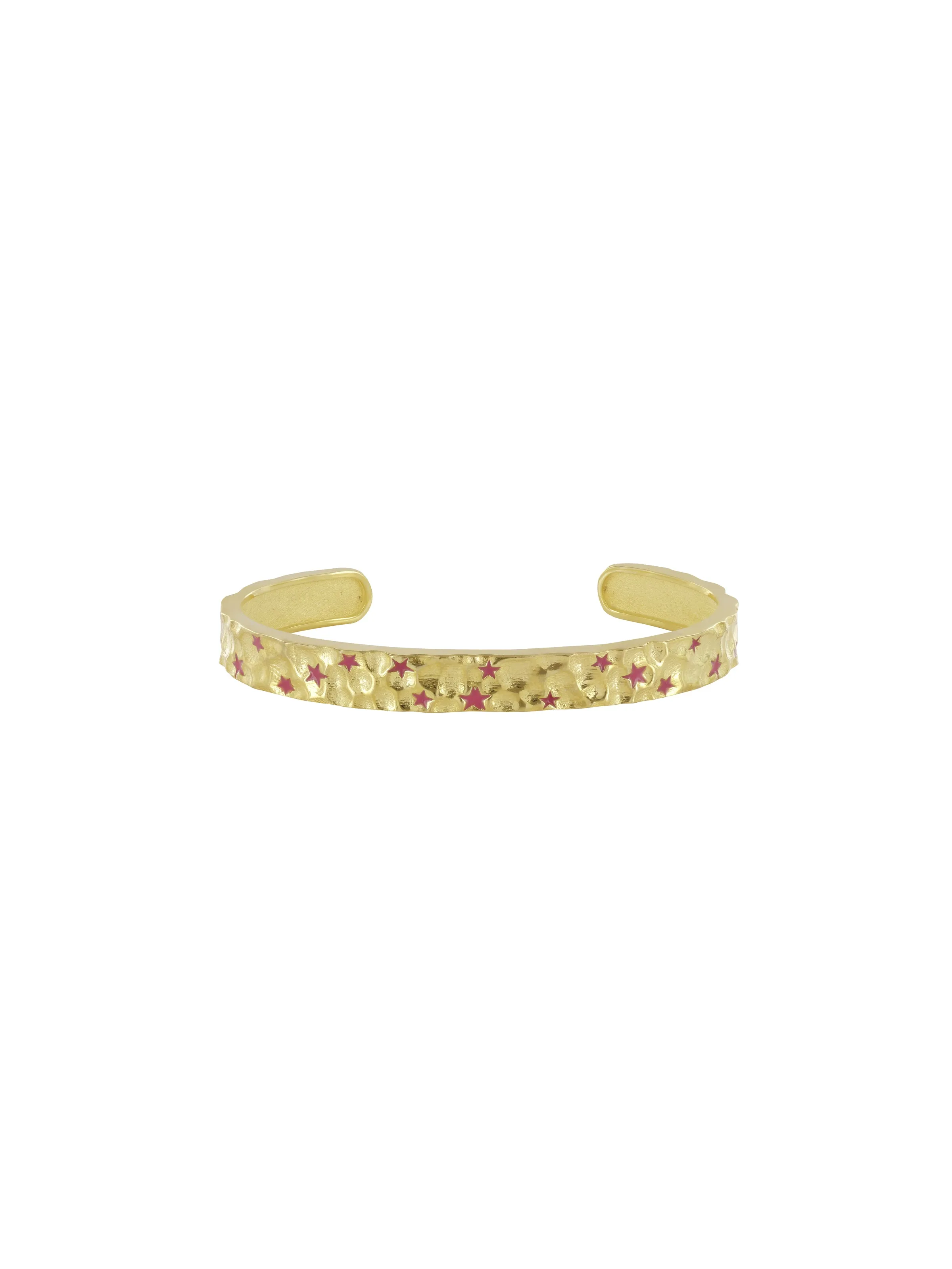 Sacred Pink Constellation Cuff In Gold