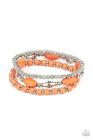 Sahara Sanctuary Orange Paparazzi Bracelet