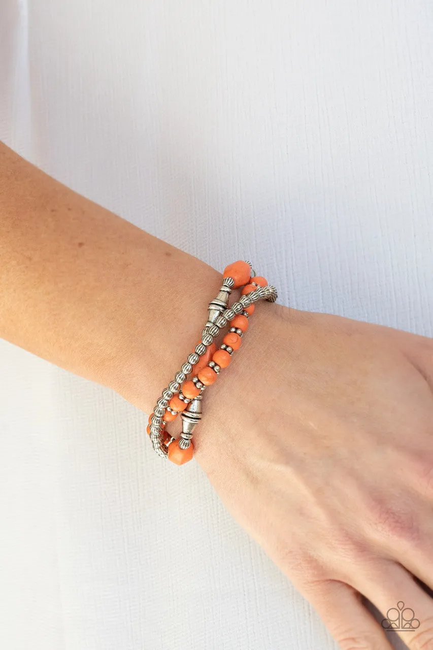 Sahara Sanctuary Orange Paparazzi Bracelet