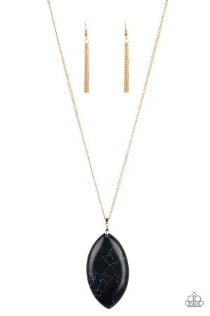 Santa Fe Simplicity Black Necklace Paparazzi