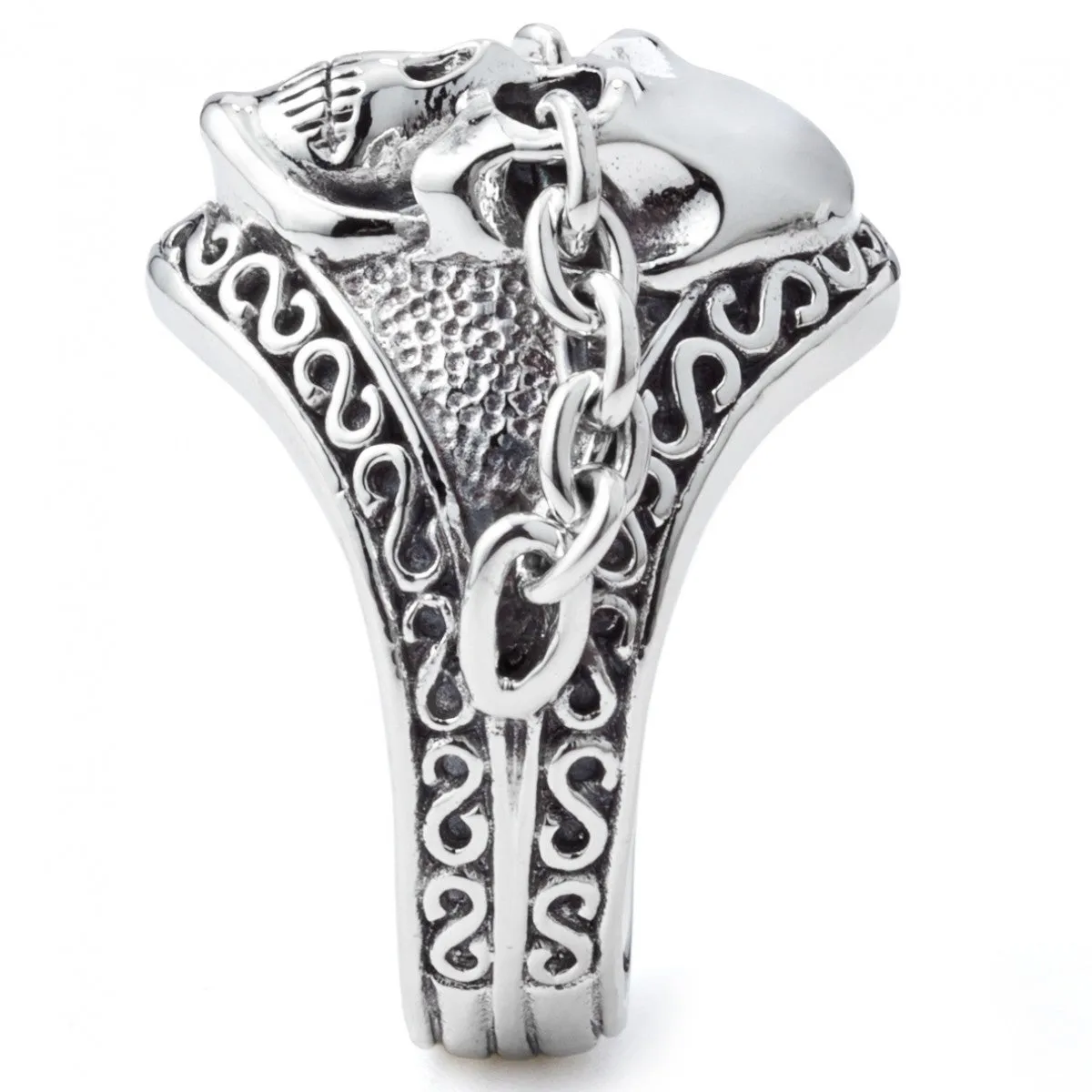 Scott Kay Equestrian Men's Black Onyx Ring with Interwoven design 18mm Wide
