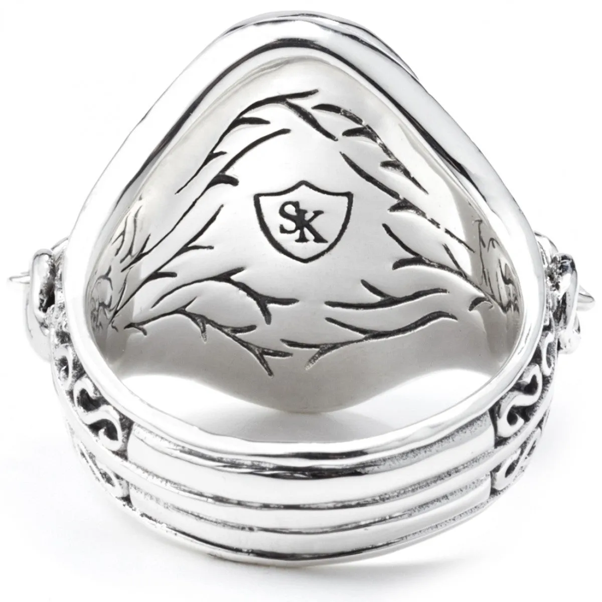 Scott Kay Equestrian Men's Black Onyx Ring with Interwoven design 18mm Wide
