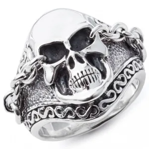 Scott Kay Equestrian Men's Black Onyx Ring with Interwoven design 18mm Wide