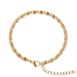 Scroll Chain Bracelet (24kt Gold)