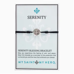 Serenity Blessing Bracelet, Black / Silver