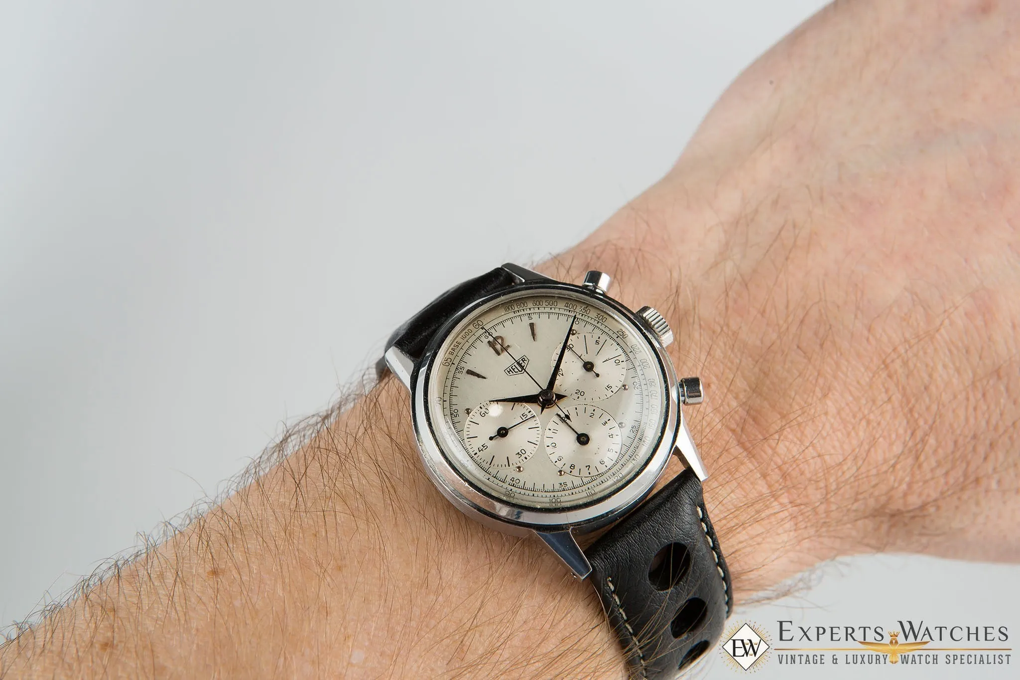Serviced 1940's Vintage Heuer 2447 Chronograph Valjoux 72 Pre-Carrera Military