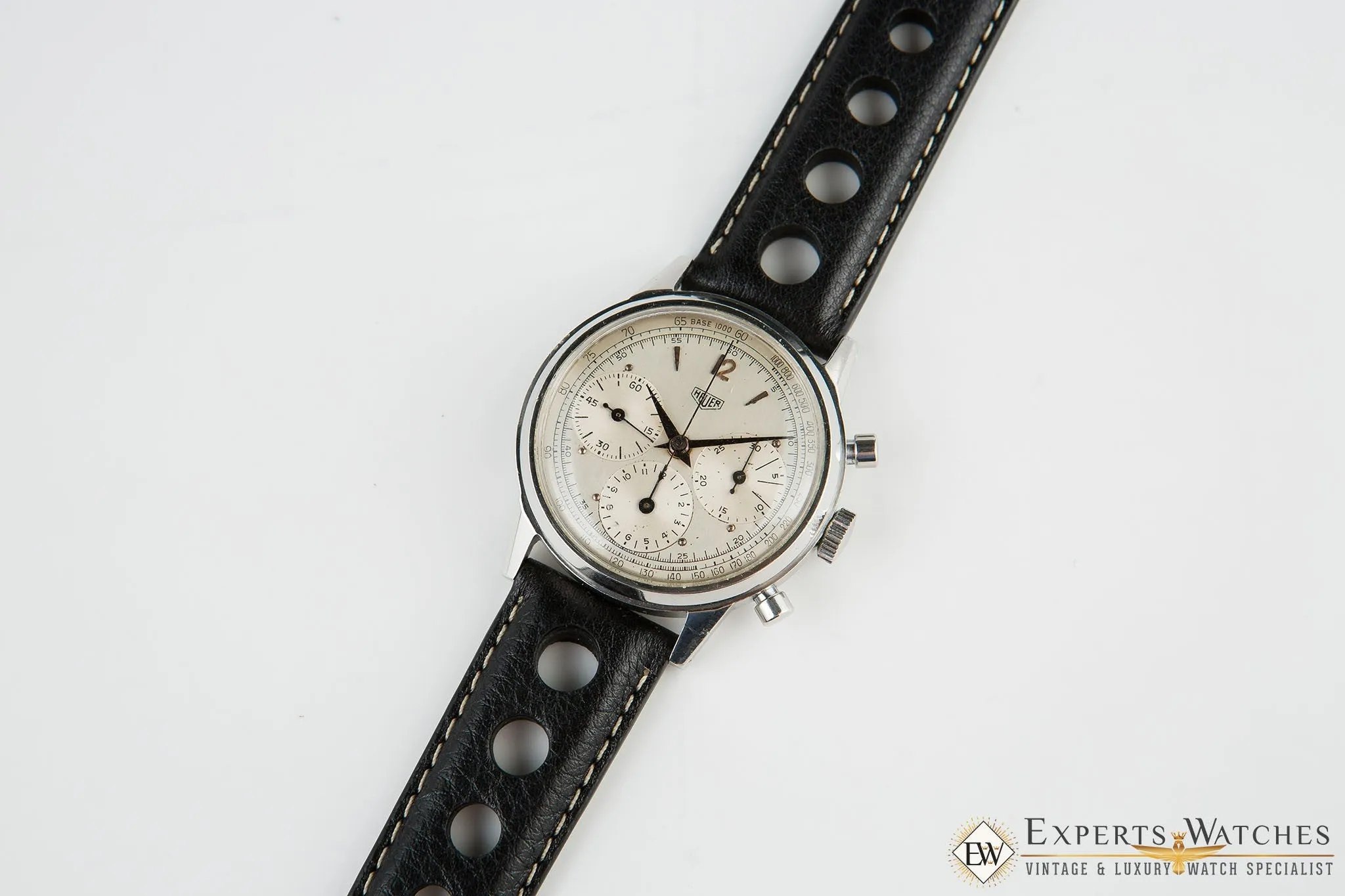 Serviced 1940's Vintage Heuer 2447 Chronograph Valjoux 72 Pre-Carrera Military