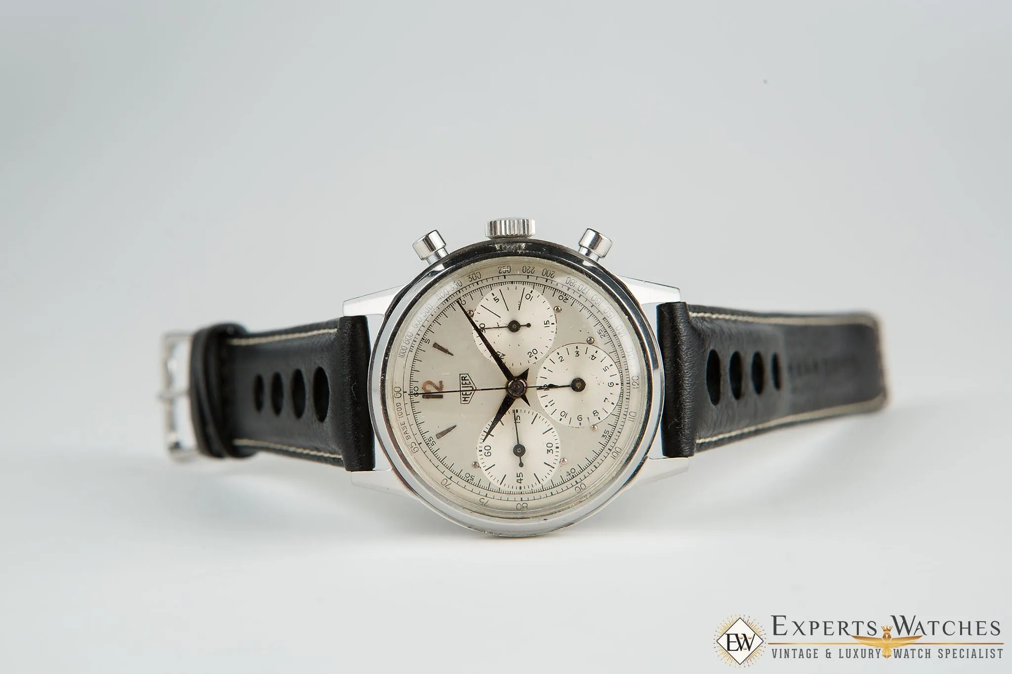 Serviced 1940's Vintage Heuer 2447 Chronograph Valjoux 72 Pre-Carrera Military
