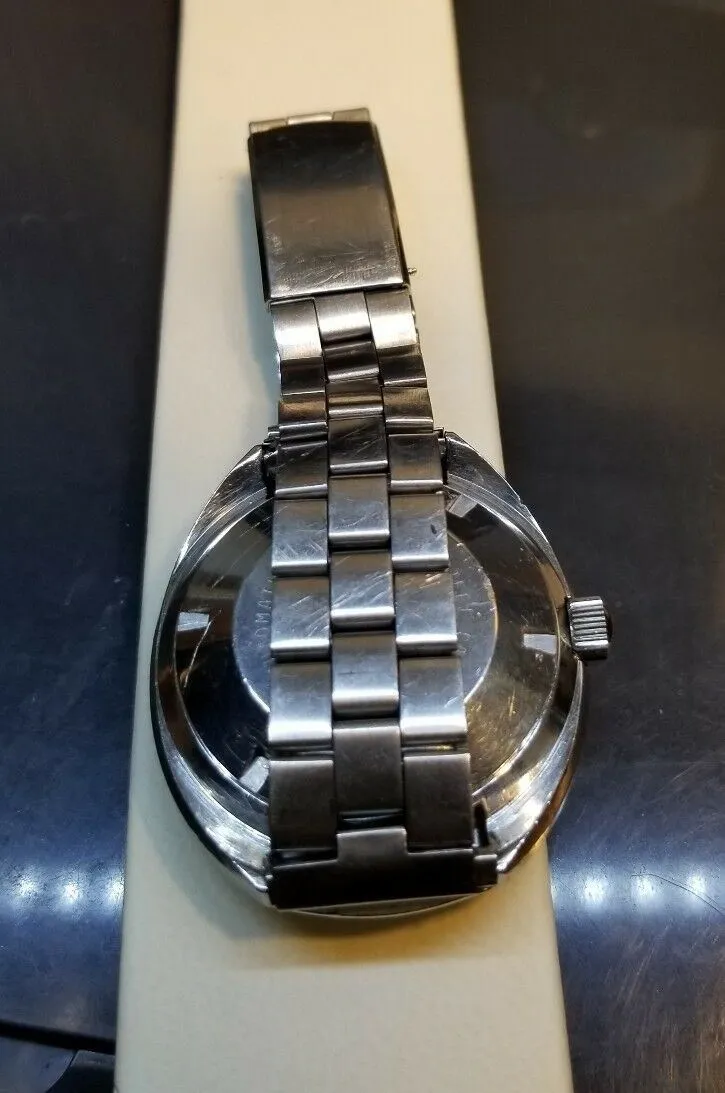 Serviced 70 's Vintage Gruen Precision Diving 1500 ft Diver Orange Dial Watch