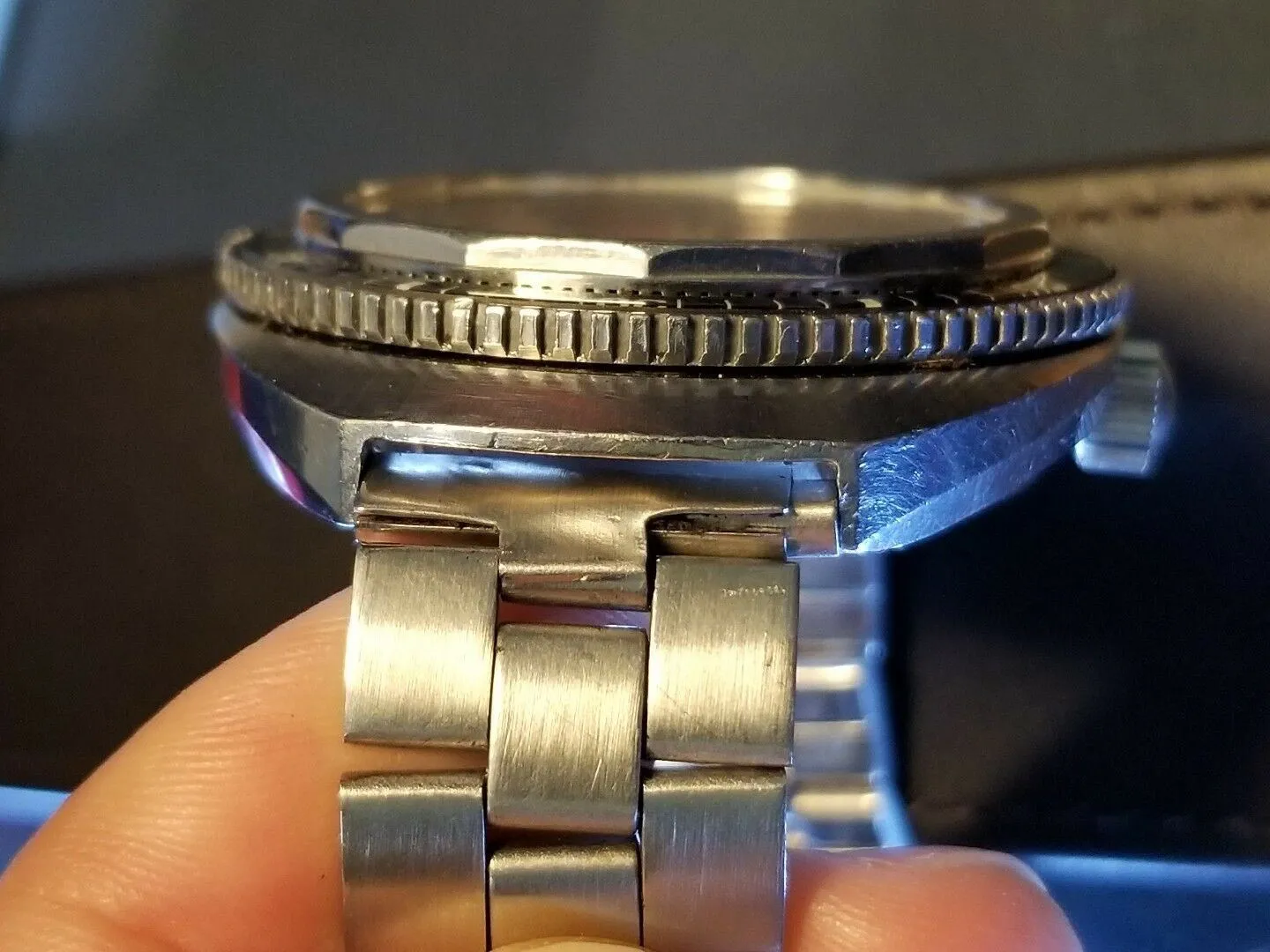 Serviced 70 's Vintage Gruen Precision Diving 1500 ft Diver Orange Dial Watch