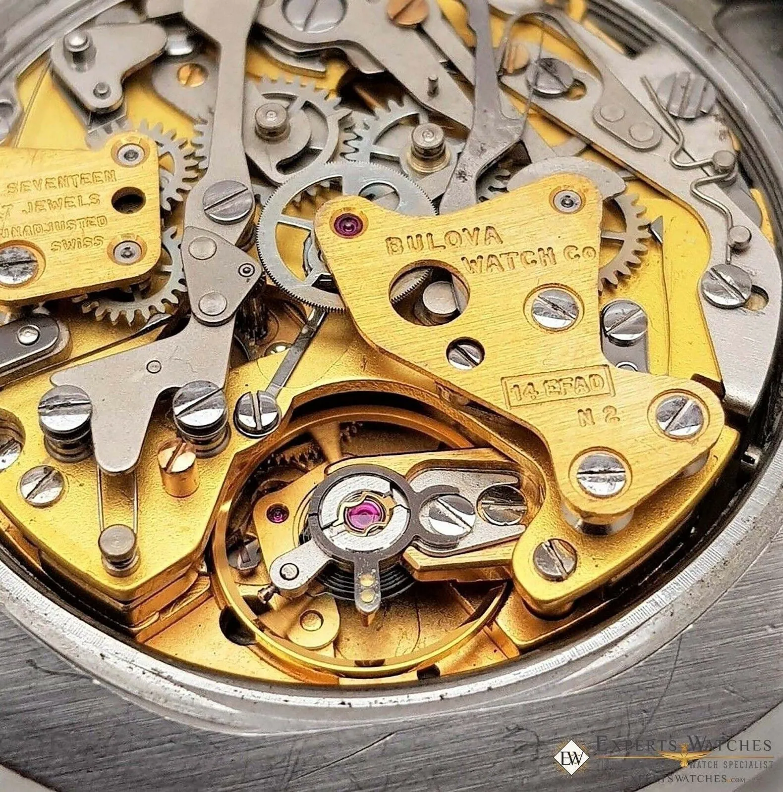 Serviced BULOVA BULLHEAD Parking Meter Chronograph Automatic Cal 12 1973 Watch