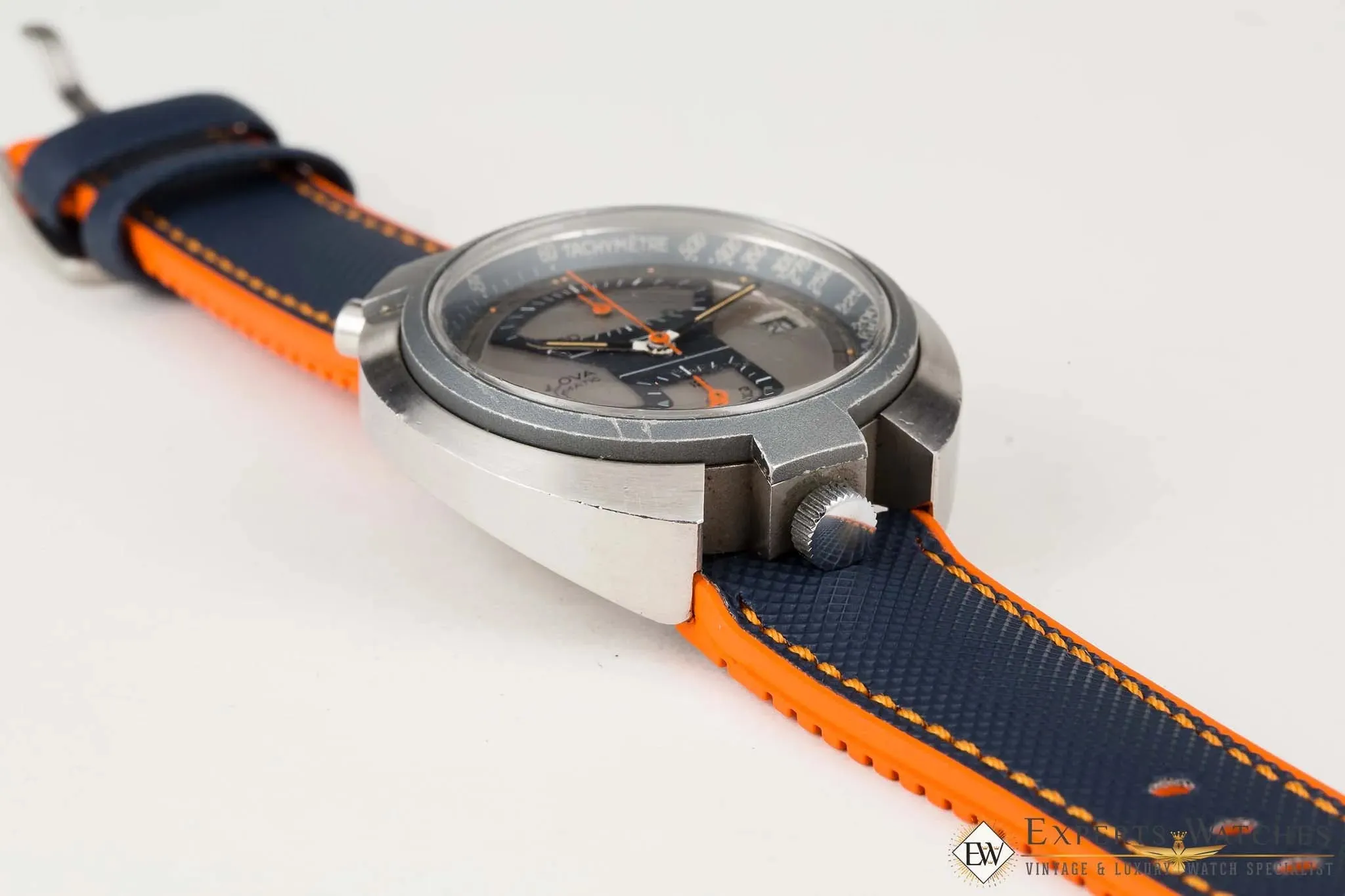 Serviced BULOVA BULLHEAD Parking Meter Chronograph Automatic Cal 12 1973 Watch