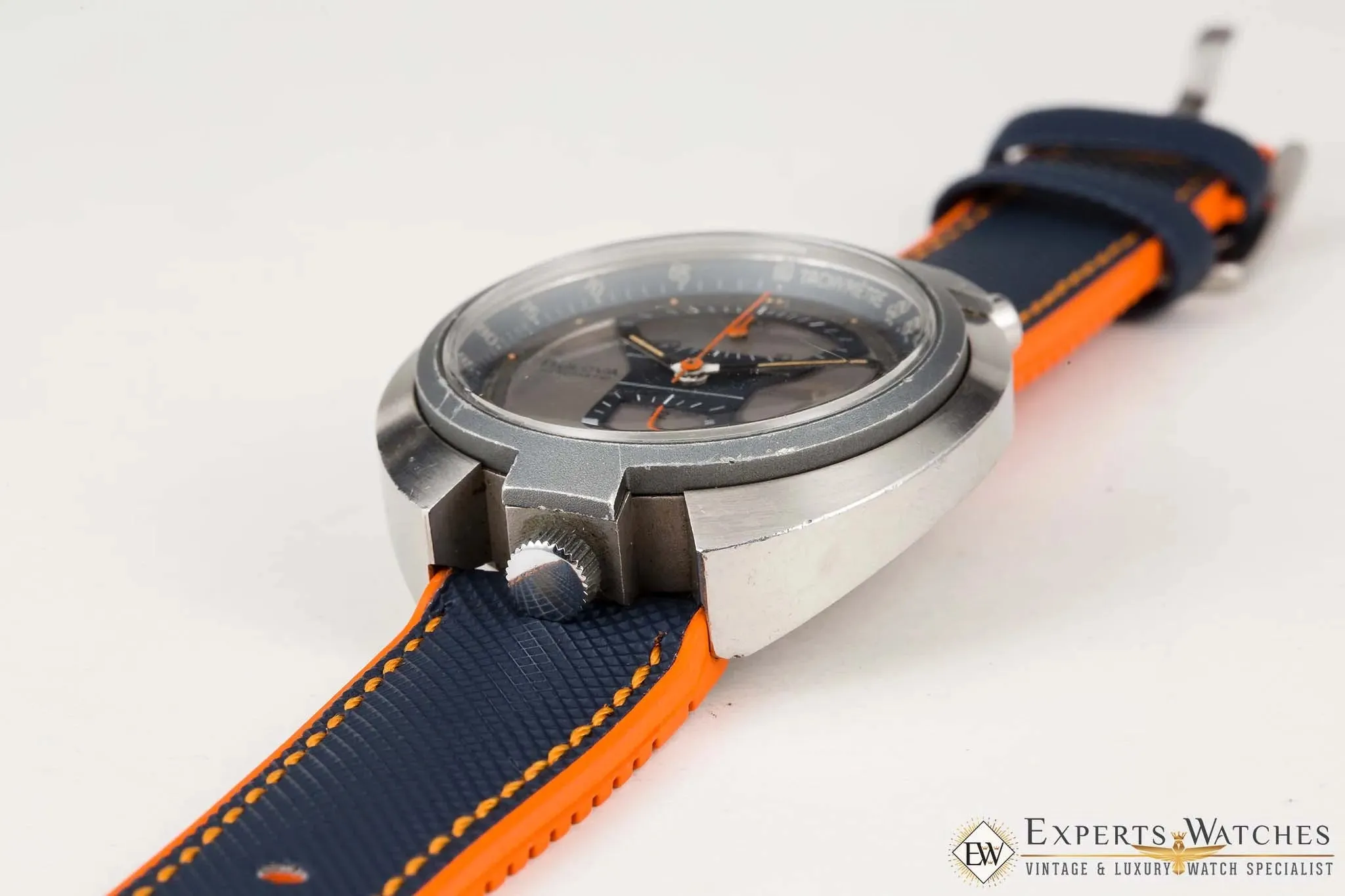 Serviced BULOVA BULLHEAD Parking Meter Chronograph Automatic Cal 12 1973 Watch