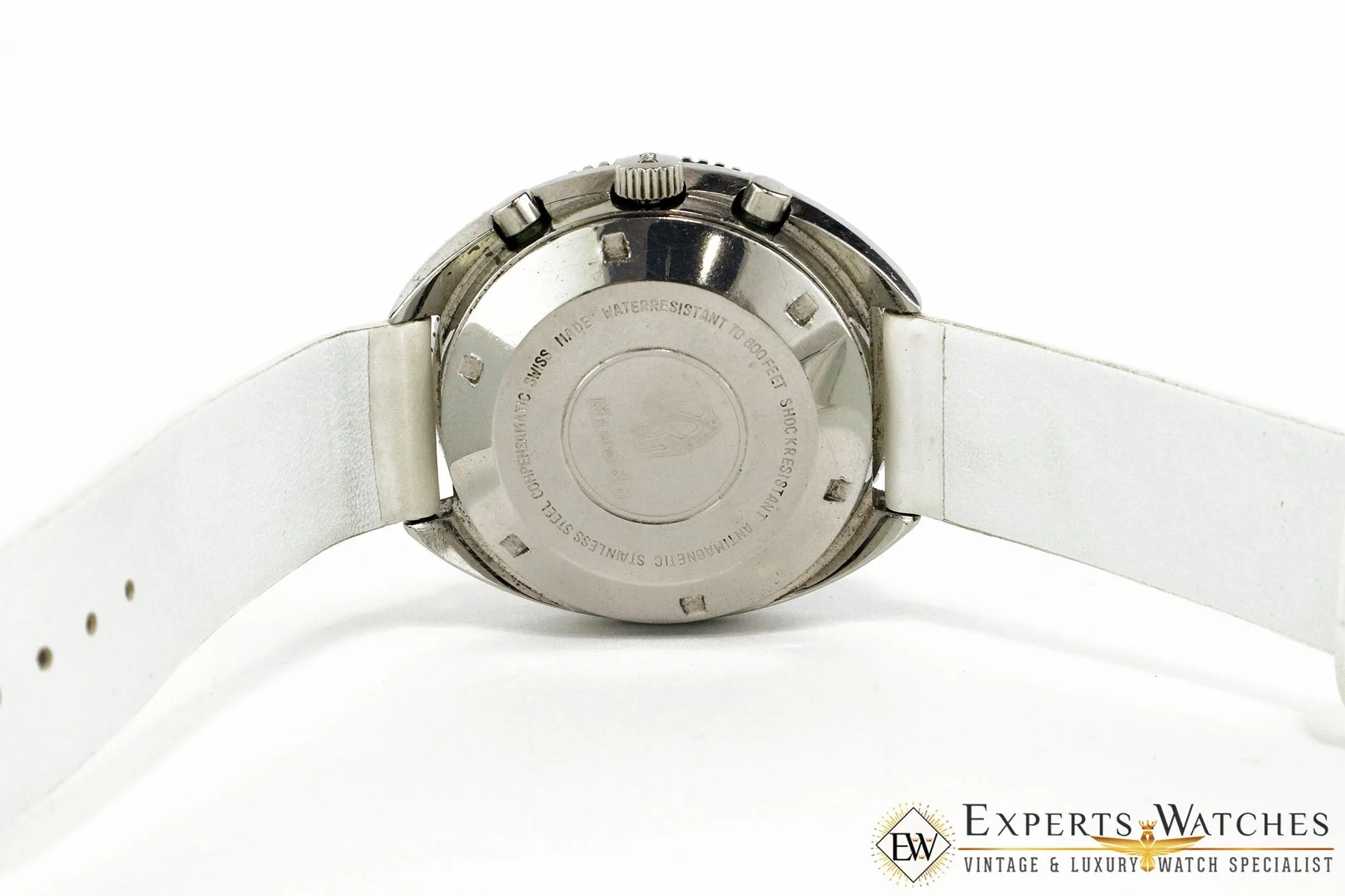 Serviced Vintage 1970's Nivada Panda Tropical Chronograph Super Diver Valjoux 72