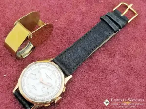 Serviced Vintage Cronographe Suisse Chronograph 18K Gold Landeron 248 Watch