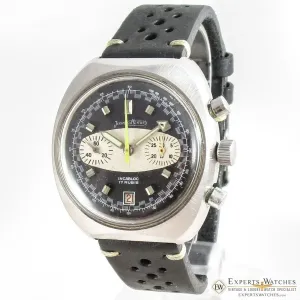 Serviced Vintage Jean Guillemin Chronograph Surfboard Watch Valjoux 7734 Panda