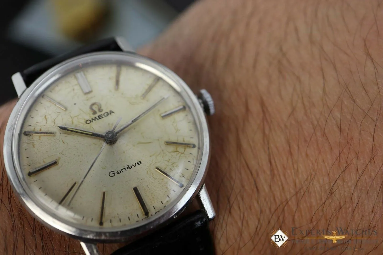 Serviced Vintage Omega Genève 131.019 Cal 601 Manual Watch 1968 Double Stamped