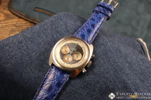 Serviced Vintage Omega SeaMaster 145.029 Blue Chronograph 1970 Cal 861 Watch Box
