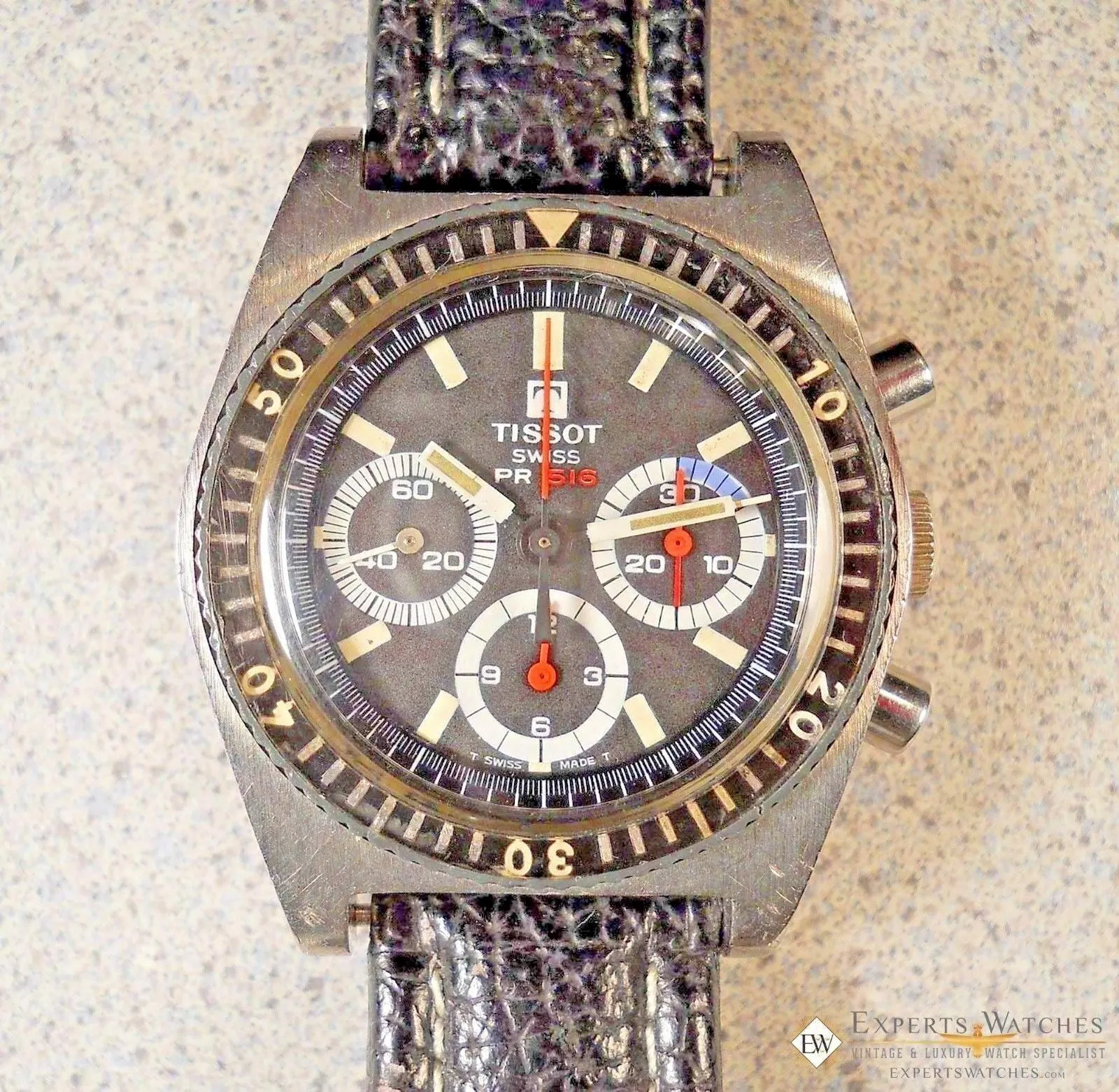 Serviced Vintage TISSOT Tropical PR 516 Chronograph Lemania 873 post 861 CH27
