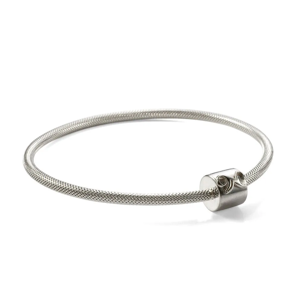 Signature N Bangle Silver 8 inch/20.3 cm