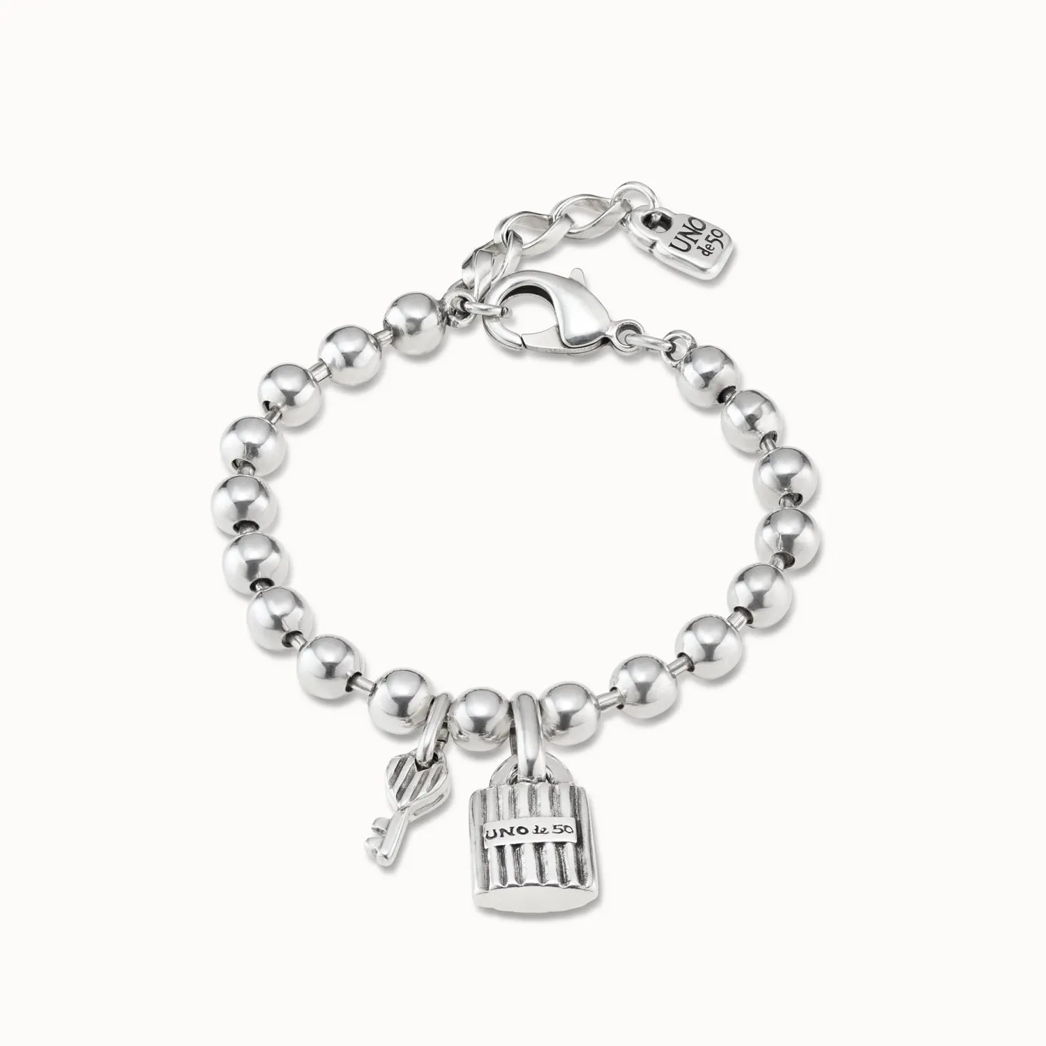 Silver key bracelet, silver