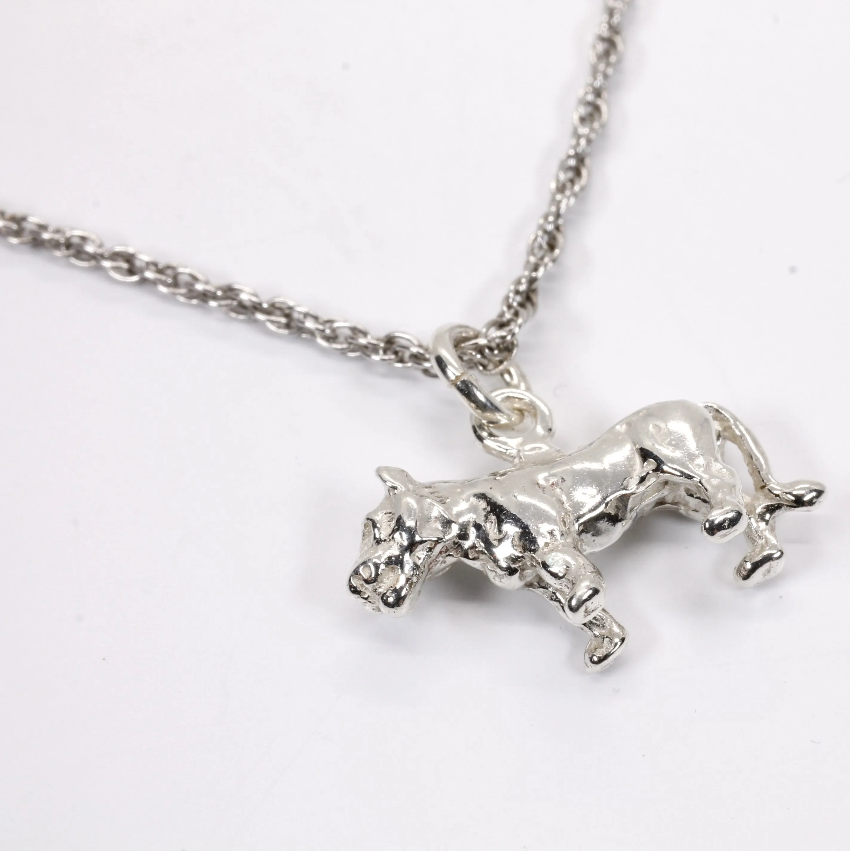 Silver Lioness Necklace for her in Solid 925 Sterling Silver