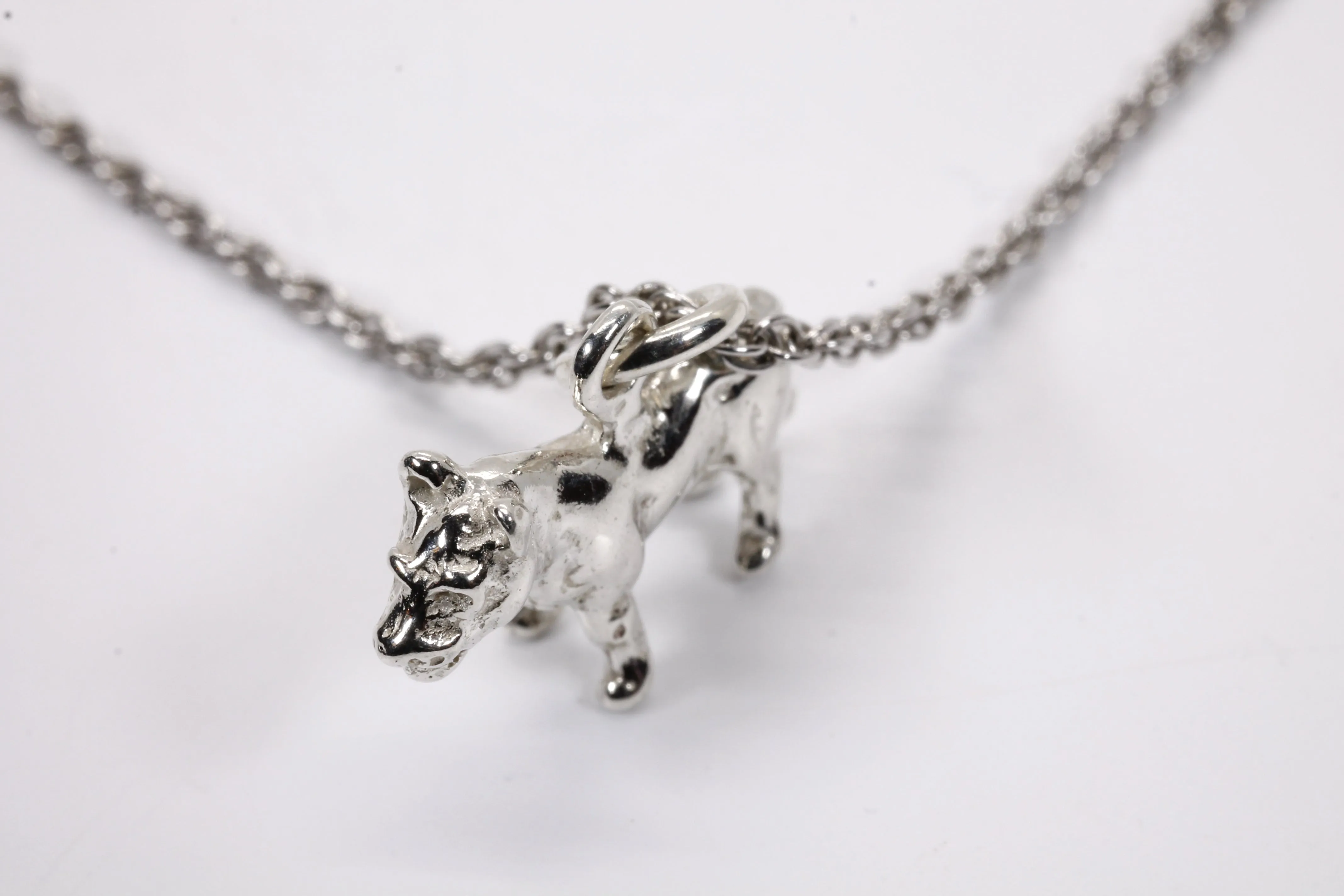 Silver Lioness Necklace for her in Solid 925 Sterling Silver