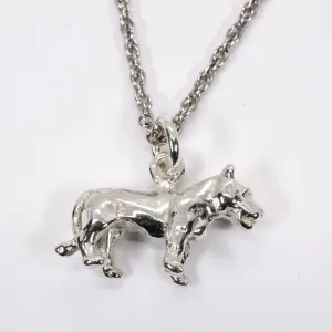Silver Lioness Necklace for her in Solid 925 Sterling Silver