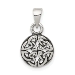 Silver Polished Antiqued Finish Celtic Charm