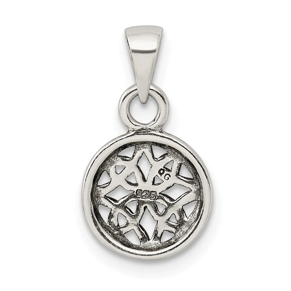 Silver Polished Antiqued Finish Celtic Charm