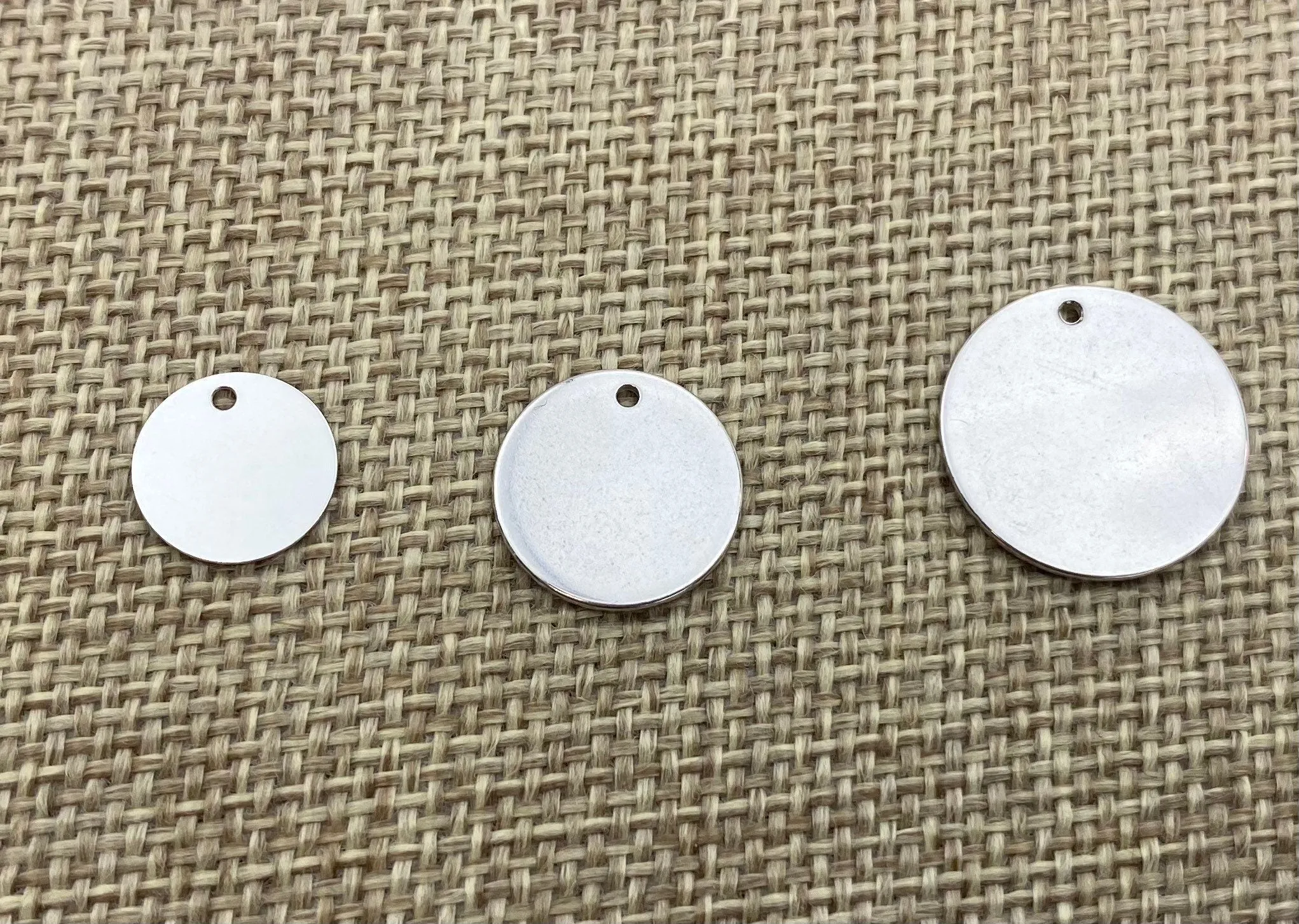 Silver Round Disc 1.2mm Hole