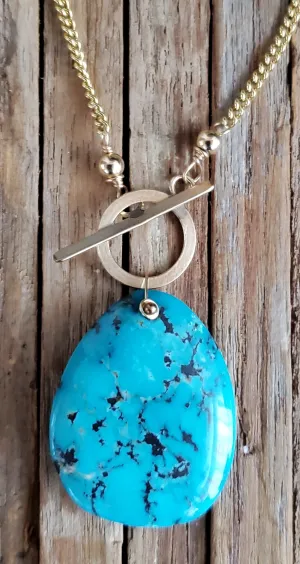 Simon & Lulu Turquoise Toggle Necklace
