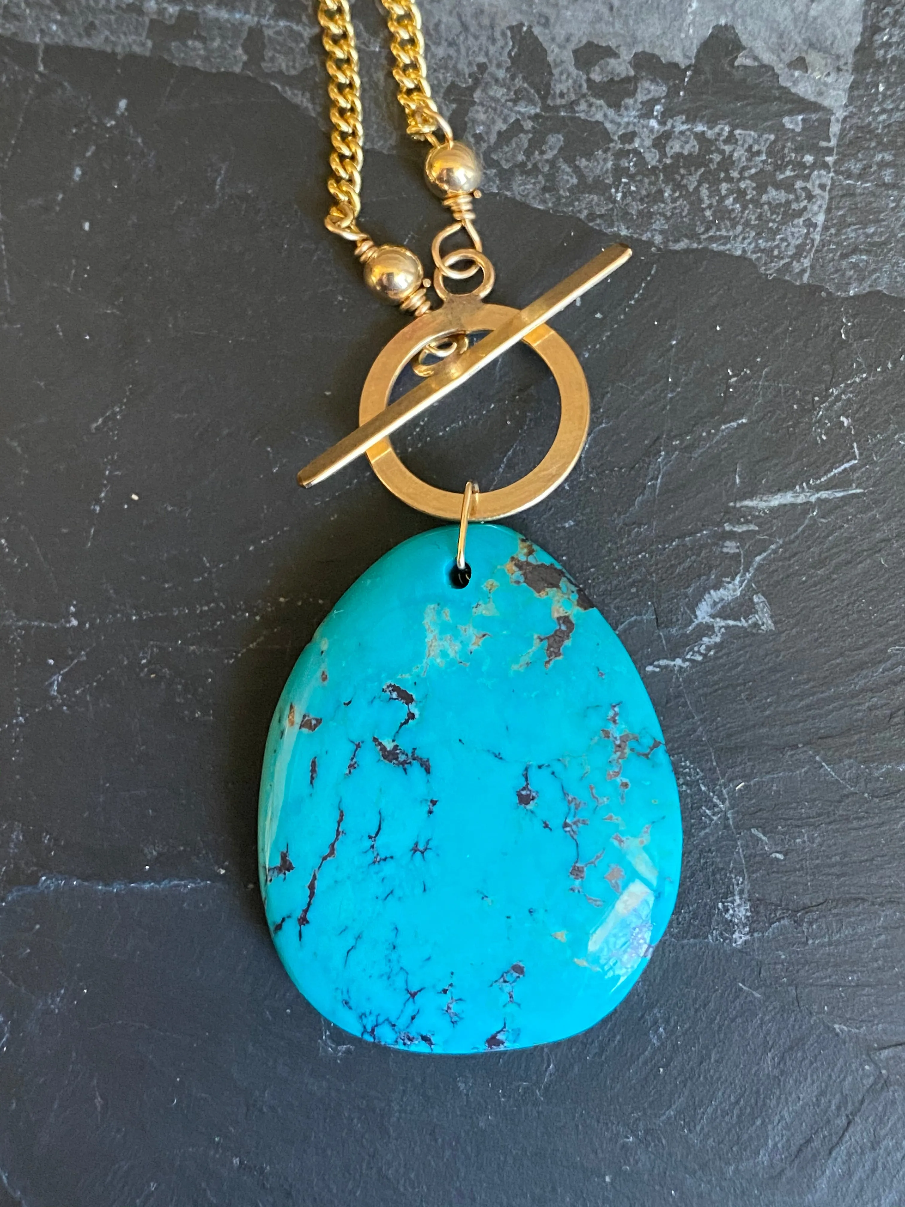 Simon & Lulu Turquoise Toggle Necklace