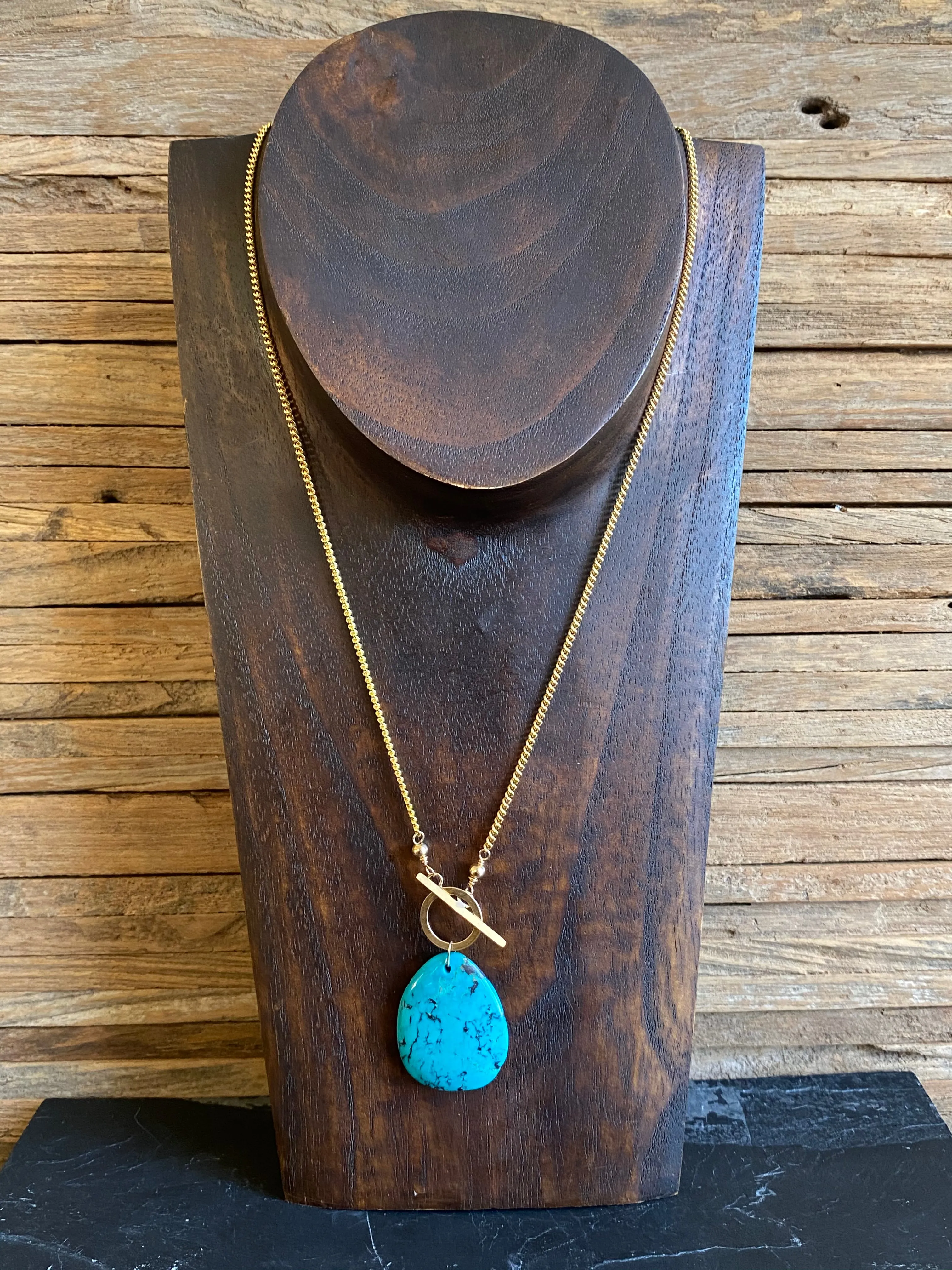 Simon & Lulu Turquoise Toggle Necklace