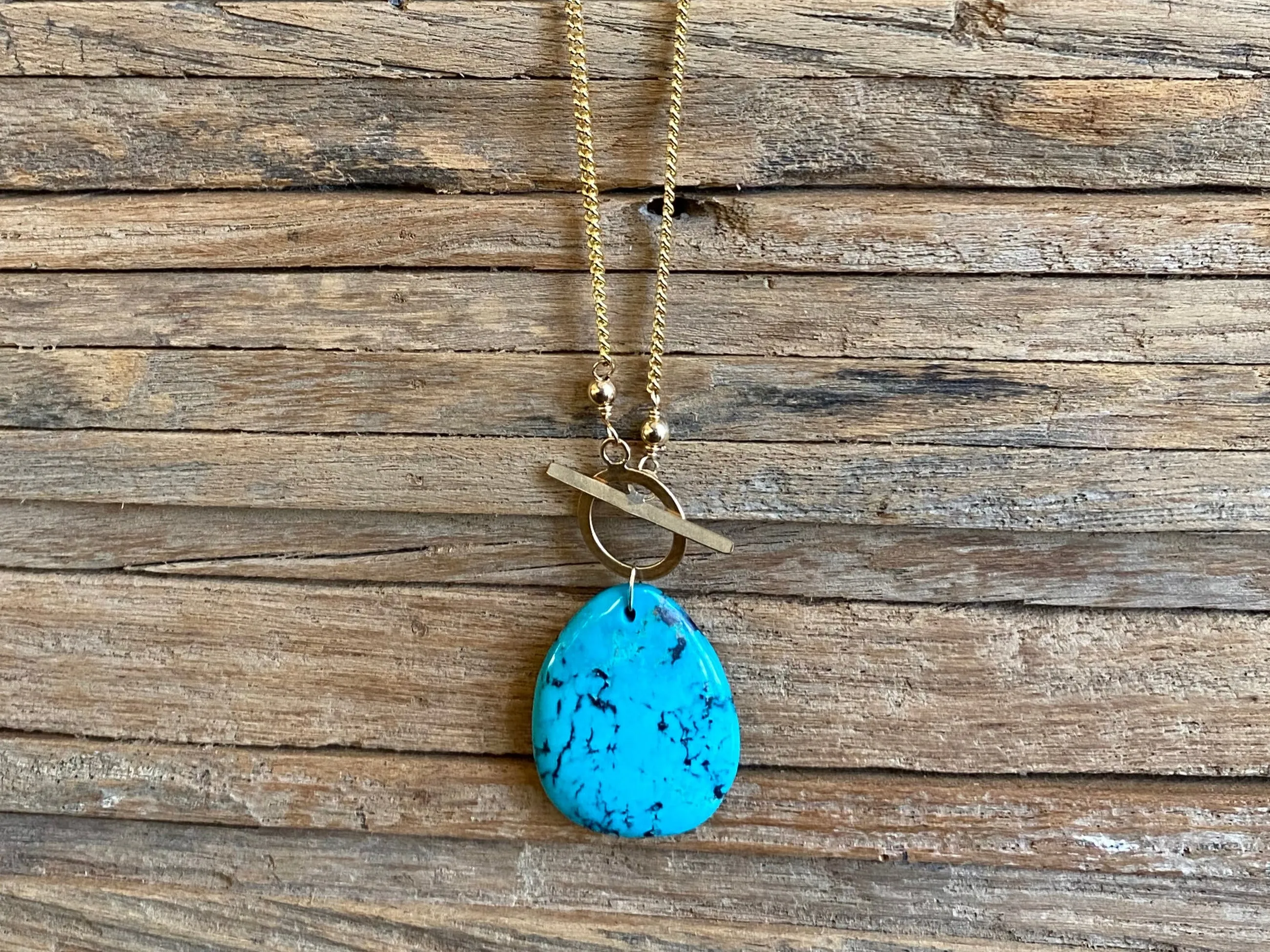 Simon & Lulu Turquoise Toggle Necklace