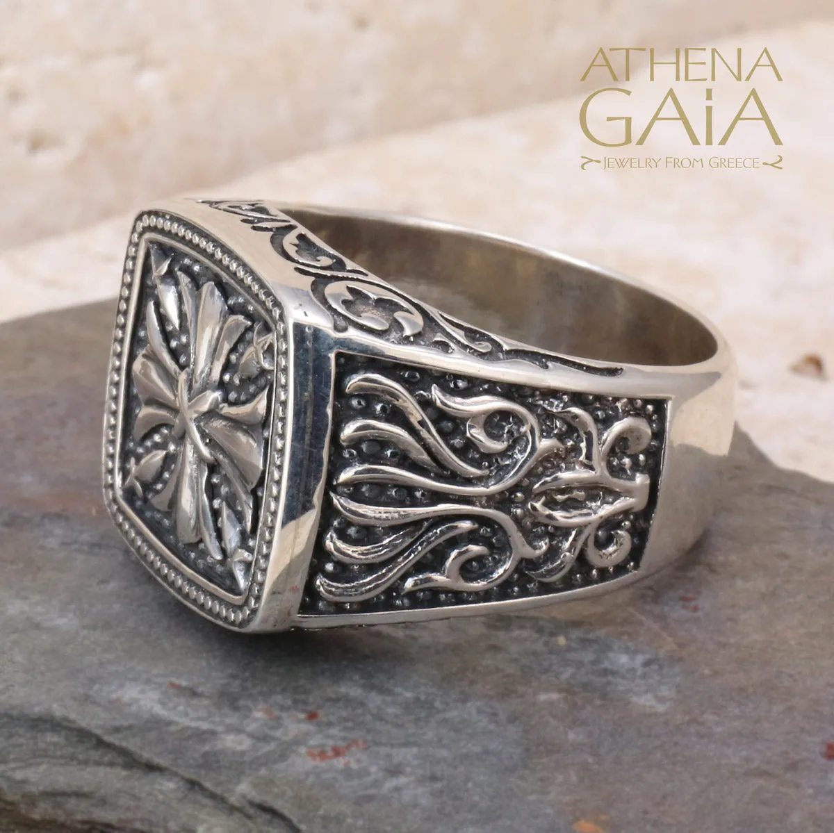 Size 10.5 Fleur Maltese Cross Ring (In-Stock)