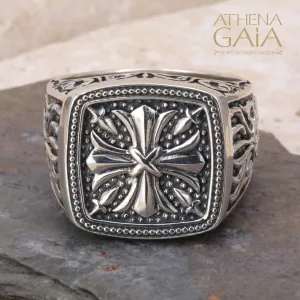 Size 10.5 Fleur Maltese Cross Ring (In-Stock)
