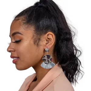 Skies rhinestone fringe earrings (2 Colors)