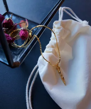 SKULL AND DAGGER GOLD FILLED NECKLACE