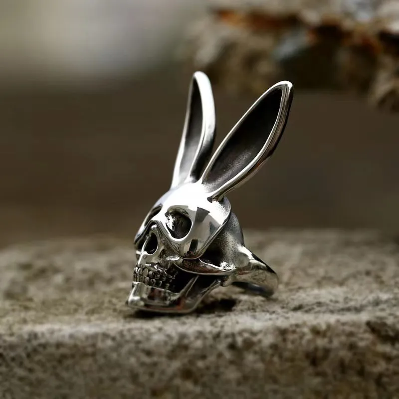 Skull Bunny Stainless Steel Ring