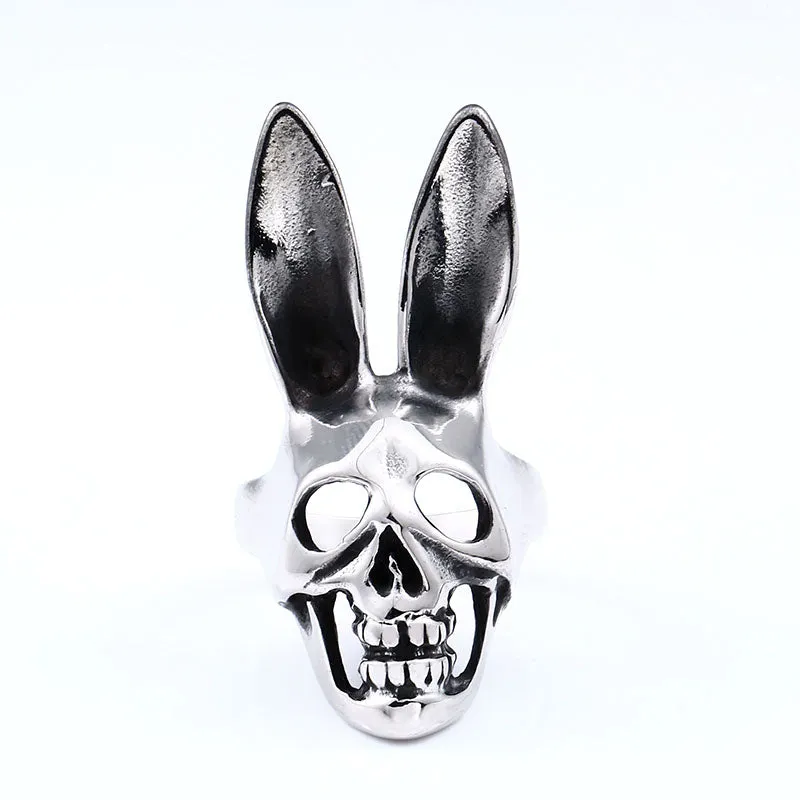 Skull Bunny Stainless Steel Ring