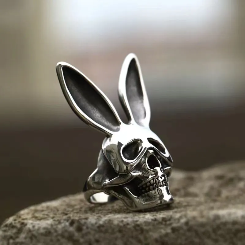 Skull Bunny Stainless Steel Ring