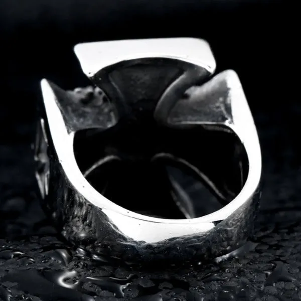 Skulls and Iron Cross Ring